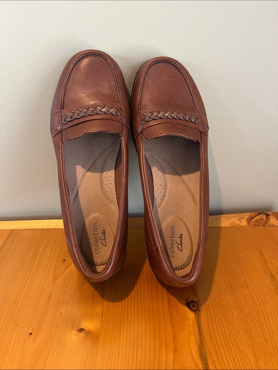 Clarks Shoes - Clarks Women's Brown Braided Penny Loafers